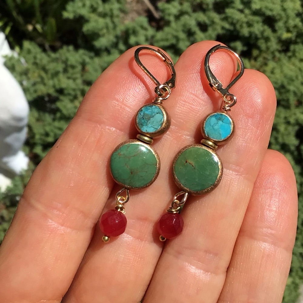 Turquoise Earrings Sundance Charm - Picture 3 of 11